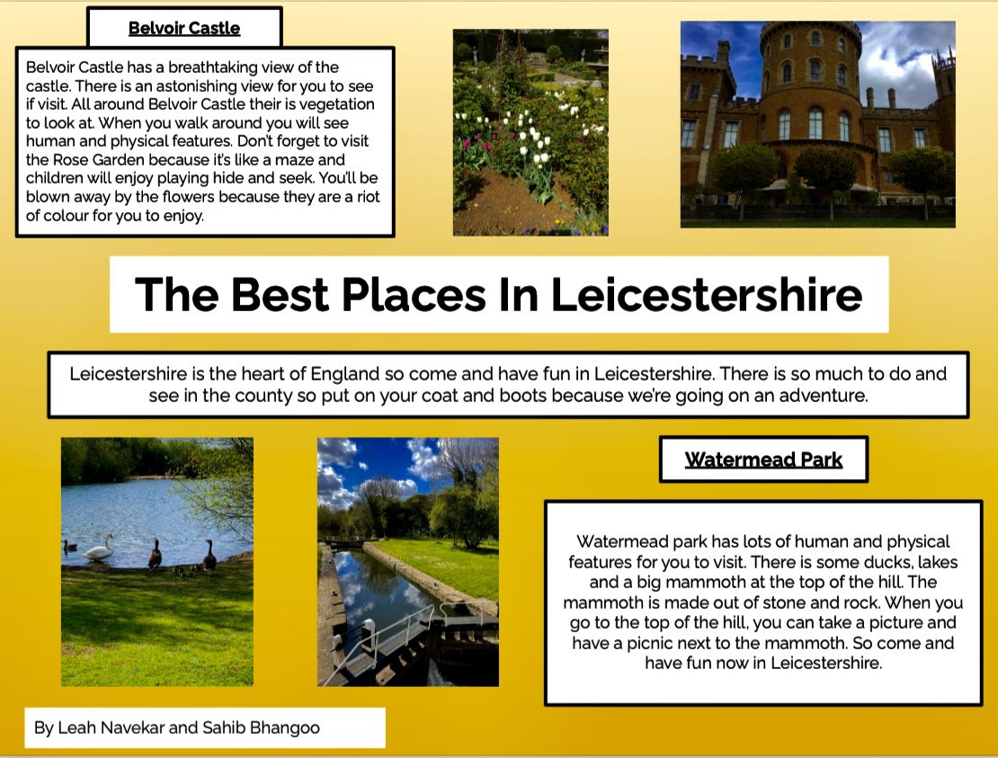 HIAMissJethva's tweet photo. Thank you so much to everyone who has written a review or tweeted pictures. Here are some more of the wonderful recommendations to convince you to go! Review Page - Year 2 Geography Project https://t.co/OR1f14ZBnQ @HIAMrHughes @HIAMissPatel #halfterm #yeartwo #staycation https://t.co/3SAxnOtnh6