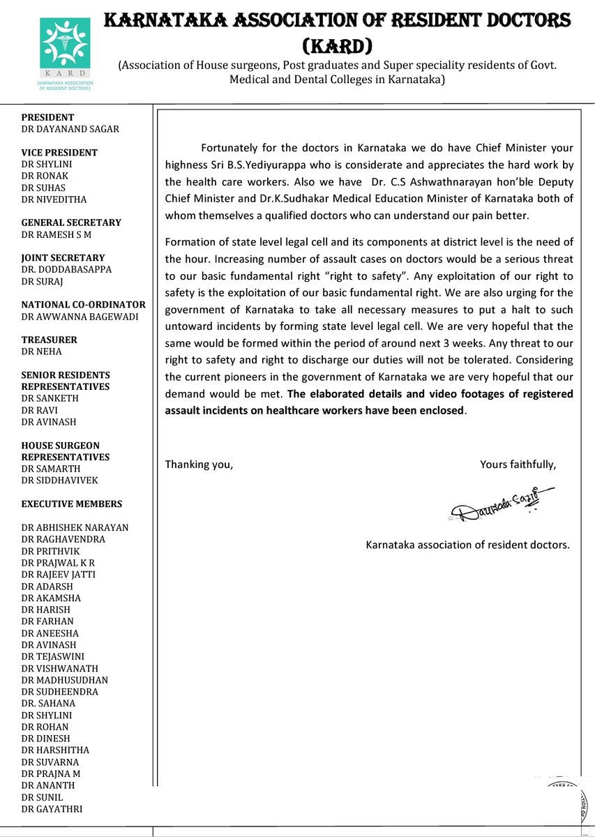 karnatakarda's tweet photo. The need of the hour 
A legal cell to fight assault cases on frontline warriors
@CMofKarnataka @BSBommai @mla_sudhakar @DHFWKA @Karnataka_DIPR https://t.co/VZag8yNUq9