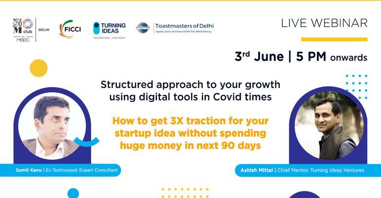 FICCI FOR START-UPS (@ficci_startups) on Twitter photo Calling all #startups to join us for a joint session by <a href="/ficci_india/">FICCI</a> <a href="/turningidea/">TURNINGIDEAS VENTURES</a> <a href="/WhizdomIndia/">Whizdom India</a> on 'Structured Approach to Growth using Digital Tools in #COVID19 Times" at 5 PM on 3rd June 2021.
Register now at forms.gle/ghevkuyD2bDGWC… Calling all #startups to join us for a joint session by <a href="/ficci_india/">FICCI</a> <a href="/turningidea/">TURNINGIDEAS VENTURES</a> <a href="/WhizdomIndia/">Whizdom India</a> on 'Structured Approach to Growth using Digital Tools in #COVID19 Times" at 5 PM on 3rd June 2021.
Register now at forms.gle/ghevkuyD2bDGWC…