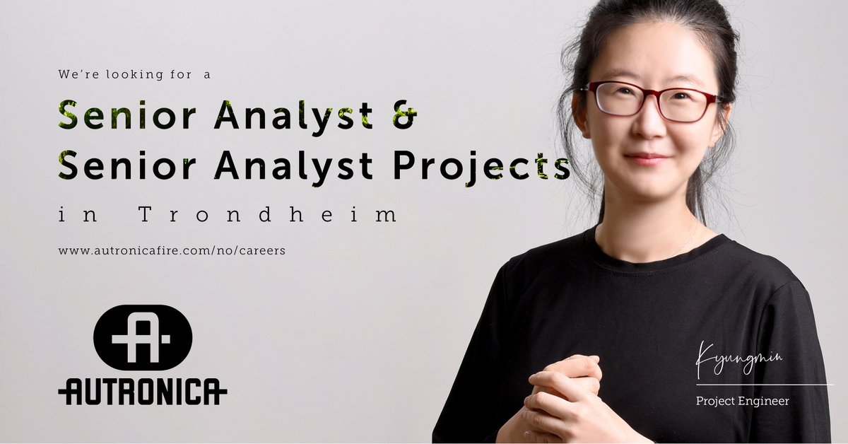 AutronicaFS's tweet image. We are looking for two new analytical colleagues

Senior Analyst: 23287000.webcruiter.no/Main/Recruit/P…

Senior Analyst Projects: 23287000.webcruiter.no/Main/Recruit/P…

#newjob #zerolossoflives #smarttechnology #analystjobs