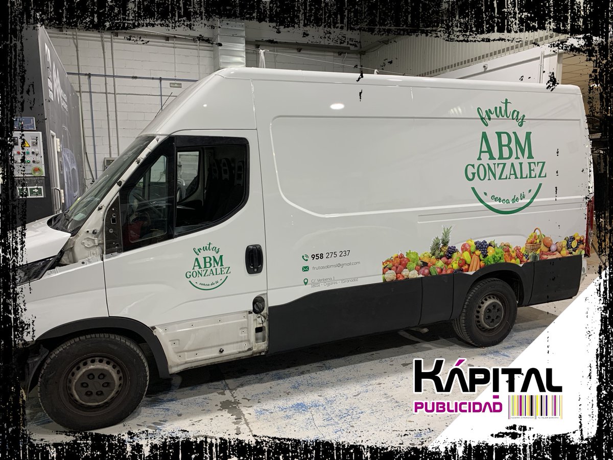 Rotulación en vinilo adhesivo de vehículo comercial para la empresa Frutas ABM Gonzalez 

Solicita tu presupuesto ó atendemos tu consulta en...
📝 Rellenando el formulario de contacto en: 👉 kapitalpublicidad.com/contacto/  
 ☎️ Llamándonos al *958 988 506*