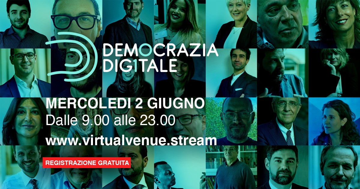 Oggi 2 giugno | dalle 9.00 alle 23.00 #democraziadigitale 
 - In streaming su virtualvenue.stream
 - 500 volontari, 24 team TEDx e più di 50 speaker
 - Registrazione GRATUITA su cutt.ly/anjXvsI
#2giugno #TEDxBresciaStudio #TEDxStudio #ideasworthspreading