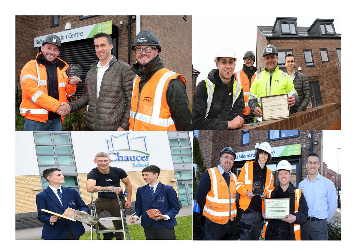 Sheff_HousingCo's tweet photo. #WinditbackWednesday - reflecting on some of the #apprentices and winners of #contractor of the quarter that we have worked with in the past!
#GreenfieldJoinery @BarnsleyLtd  #SteveWadeElectrical #ChaucerSchool @KeepmoatHomes @MyGreatPlace @SigmaCapitalPLC @SheffLocal https://t.co/sdzSjJYSeb