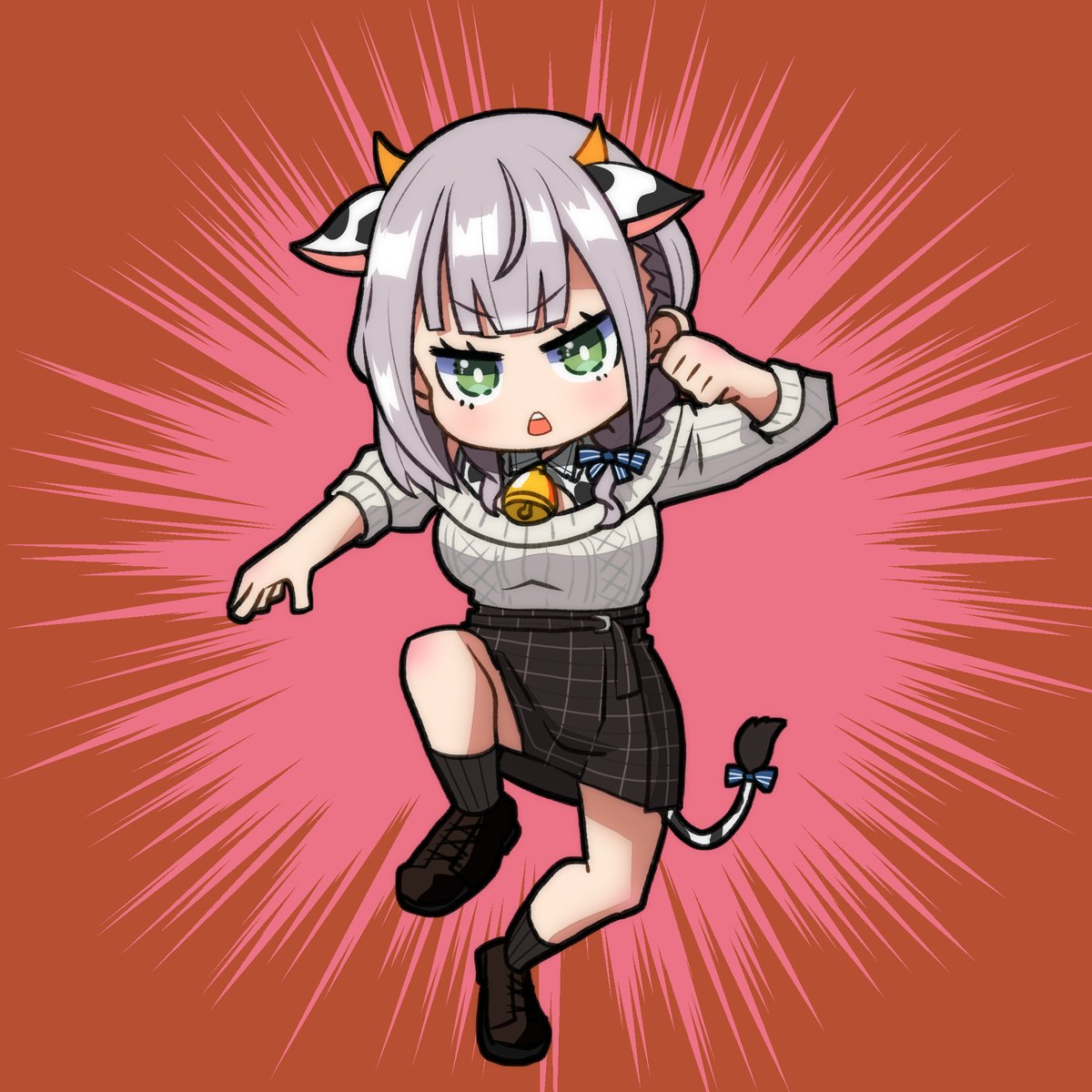白銀ノエル 「#ノエラート 
牛だ!牛だ!お前は牛になるのだ! 」|honmirinのイラスト