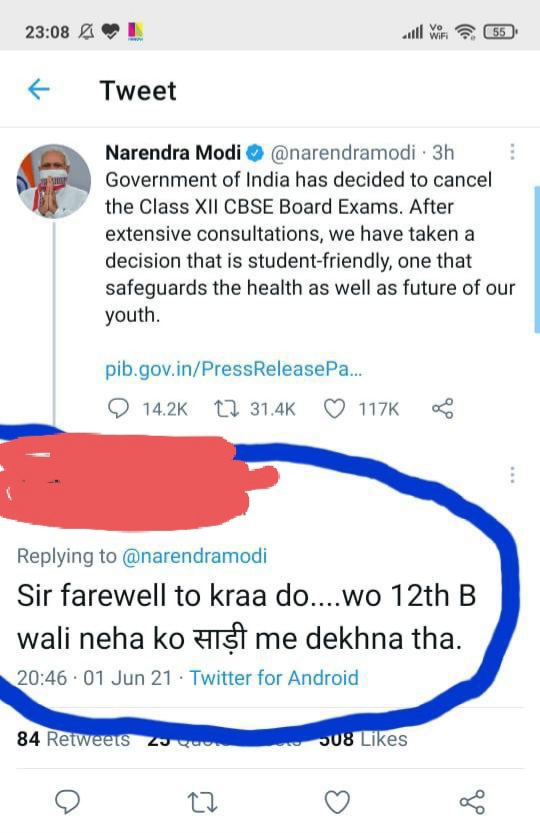 CSGwari's tweet photo. Amid the ongoing hustle bustle don't miss the humor. Sharing this funny WhatsApp forward as received!! 
Don't know whether it's a meme or a real one, but it is funny for sure. 
😆😆
#BoardExamsCancelled 
#boardexams2021 https://t.co/ukzIUWOdUy