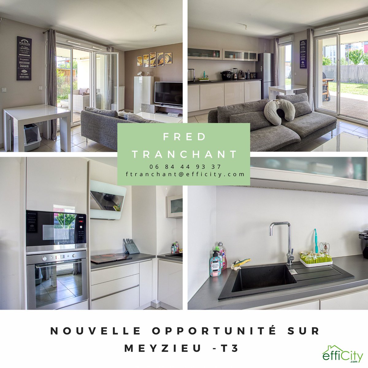 #nouveauté en exclusivité sur le réseau <a href="/EffiCity/">efficity</a> : #T3 situé à #Meyzieu.