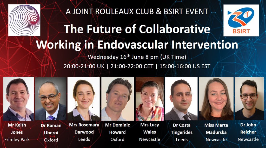 BSIR Trainees (British Society of IR Trainees) (@traineesbsir) on Twitter photo 🗣 What does the future of collaborative working in endovascular intervention look like? Join our next event with <a href="/RouleauxClub/">Rouleaux Club</a> to find out!🗓Wed 16th June - ⏰8pm 🇬🇧 | 9pm 🇪🇺 | 3pm 🇺🇸
Sign up: us02web.zoom.us/webinar/regist… 🗣 What does the future of collaborative working in endovascular intervention look like? Join our next event with <a href="/RouleauxClub/">Rouleaux Club</a> to find out!🗓Wed 16th June - ⏰8pm 🇬🇧 | 9pm 🇪🇺 | 3pm 🇺🇸
Sign up: us02web.zoom.us/webinar/regist…