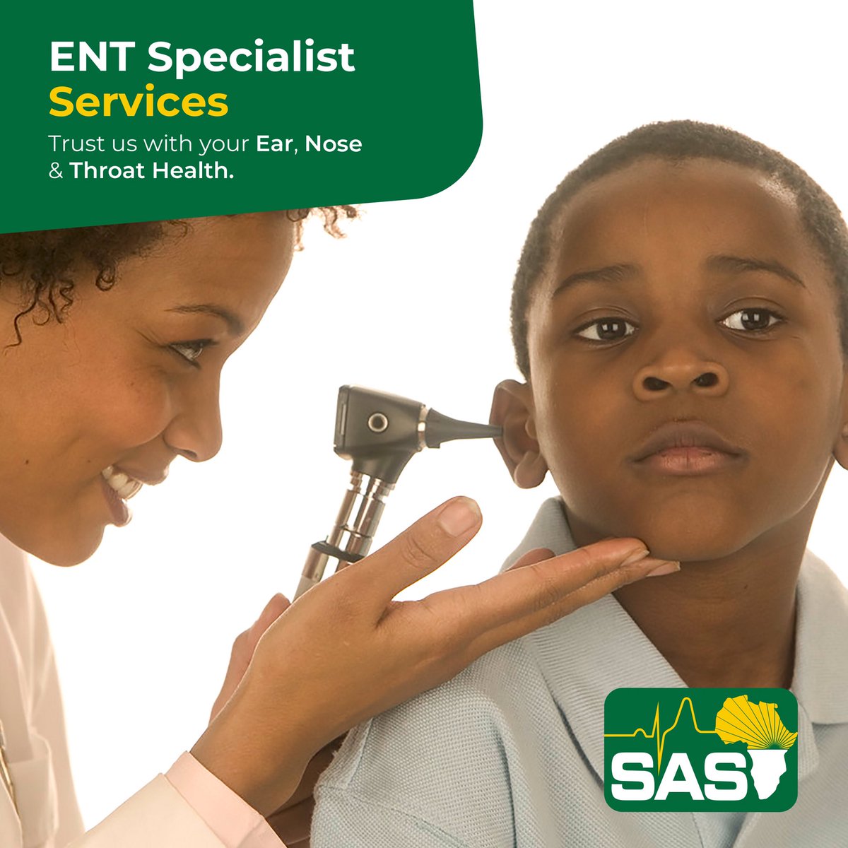 Are you having issues with your ear, nose or throat or both? We got you courtesy of our ENT Specialist Services.

For bookings, call 0414 345 325 or visit sasclinic.co.ug for more info.

#SASClinic #SASENT #EarNoseThroatHealth #EarHealth #NoseHealth #ThroatHealth #Tuesday