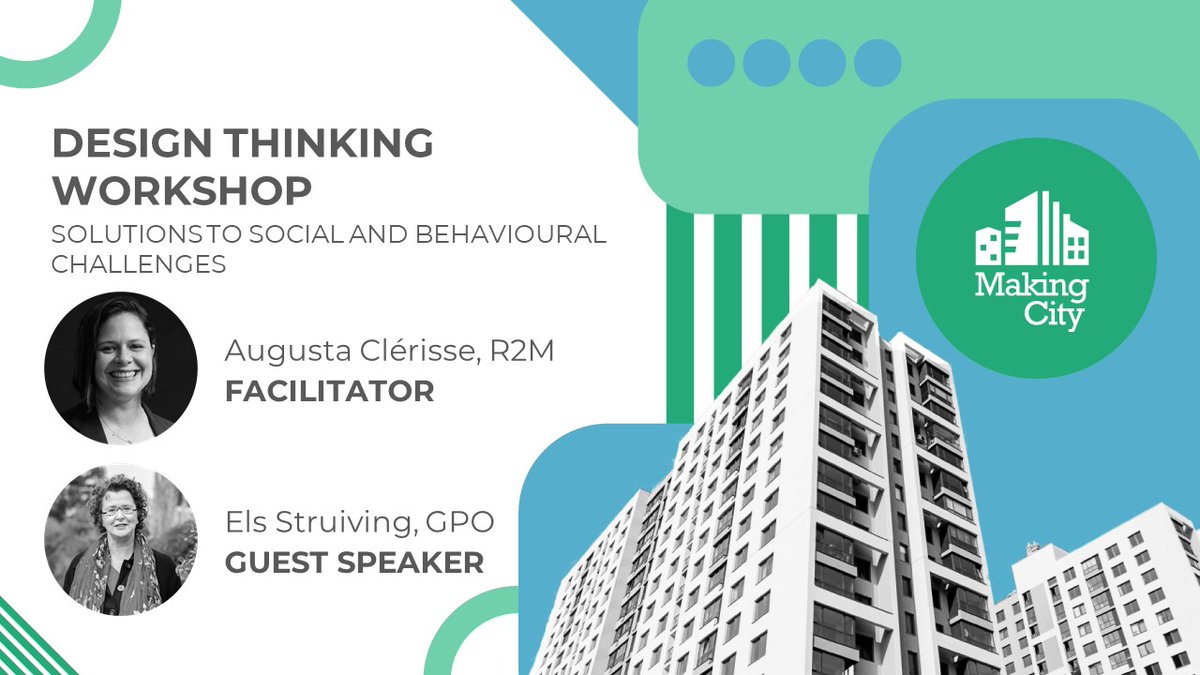 MakingCity_EU's tweet photo. [🔴LIVE]🏡🧑‍🤝‍🧑It is now time for the #MakingCity #DesignThinking Workshop. Together, we will address #CitizenEngagement issues and #social challenges related to #urban #energy transformation.  #PositiveEnergyDistricts
👏Thanks @Augustaclrs for facilitating the workshop! https://t.co/WBBQI5iS2u