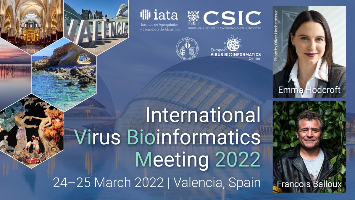 #ViBioM2022 organisation is rolling and we are really happy to announce two more remarkable keynote speakers: Emma Hodcroft <a href="/firefoxx66/">Dr Emma Hodcroft</a> and Francois Balloux <a href="/BallouxFrancois/">Prof Francois Balloux</a> will be joining us in Valencia.