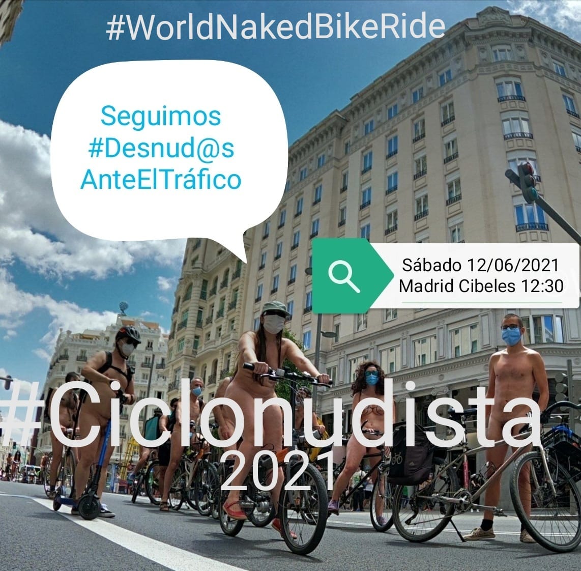 aanuma_org's tweet photo. On 12th jun, we will celebrate the "Ciclonudista". The best way to ride naked in Madrid. Come and enjoy.
#desnud@sAnteElTráfico #nudisme #naturist #naturisme #fkk https://t.co/2NhSWmIgm4