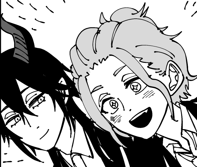 まだ漫画上げられないからかわいくかけたマレピとけーくん見て。 
