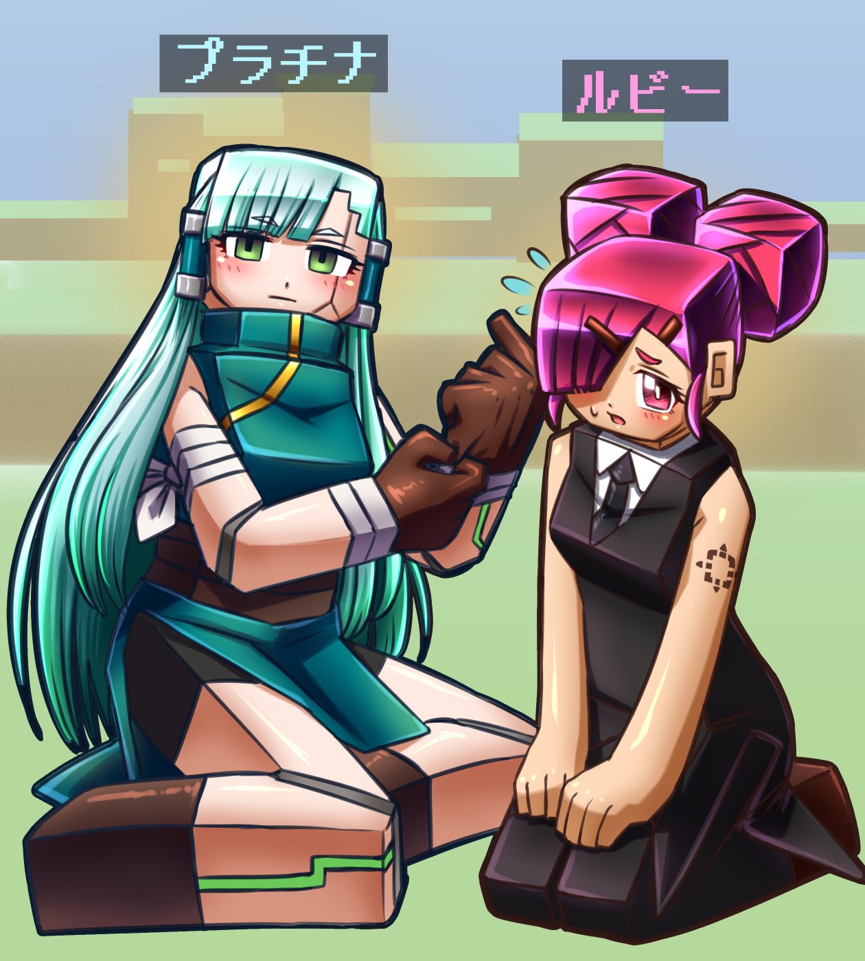 Twitter 上的 まにあく Rt Vastole マインクラフト女の子ルビーとプラチナ イラスト コロコロコミック 女の子 漫画 コロコロコミックの漫画 Minecraft 世界の果てへの旅 に登場するヒロイン達です かわいいね Minecraftのキャラなので四角い見た目をして