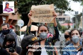 #MujeresVenezolanasConColombia
#SolidaridadFeministaConColombia. <a href="/NicolasMaduro/">Nicolás Maduro</a> <a href="/dcabellor/">Diosdado Cabello R</a> <a href="/gladgomezt/">Gladys Gomez</a> <a href="/gladysrequena/">Gladys Requena</a> <a href="/taniapsuv/">Tania Valentina Díaz</a> <a href="/eekhout_blanca/">Blanca Eekhout (Cuenta Oficial)</a> <a href="/AsiaVillegasP/">Asia Villegas Poljak</a> <a href="/carolyshelena/">Carolys H. Pérez G.</a> <a href="/CarylBertho/">Caryl Bertho</a> <a href="/alsinap/">‏Penélope Alsina</a> <a href="/VicepSm/">VicepMujeresPsuvSM</a> <a href="/elizabdor1/">DoraEliMejías27-F LaRevoluciónAvanza.</a> <a href="/DianoraDIsturiz/">Dianora de Istúriz</a> <a href="/olgalopcymat/">Olga Mendoza</a> <a href="/elicerrada/">ELI CERRADA</a>