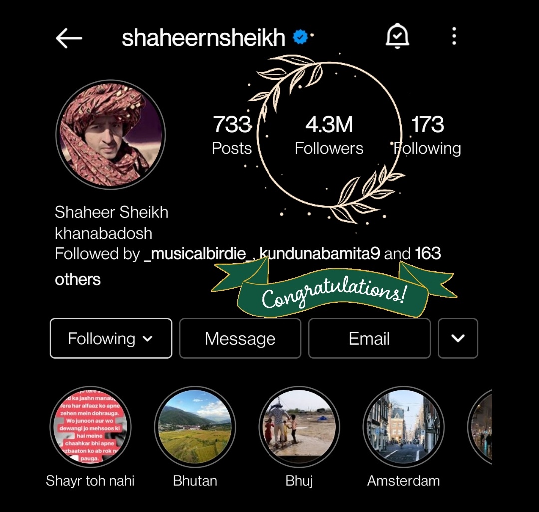 imShilpy_S's tweet photo. Woohoo...4.3M chirps for our heera 💎
Heartiest Congratulations @Shaheer_S 🎉🎉
Many more to come...
We love you ❤️❤️
So happy for our beautiful birdies family
#ShaheerSheikh #morepowertoyou #lovesupportrespect https://t.co/5cWrhfP5Gk
