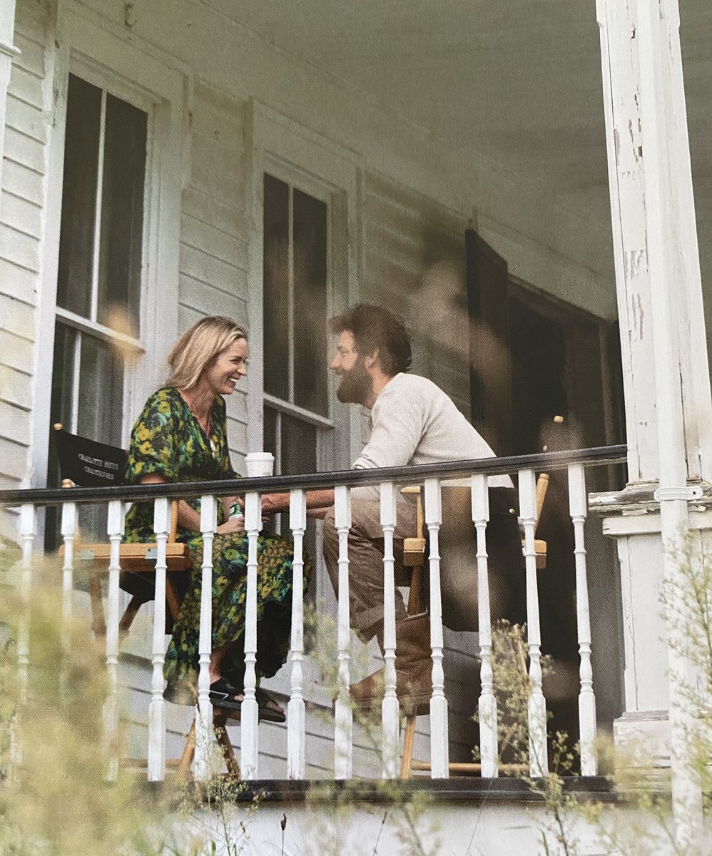 EmilyBluntSpain's tweet photo. Emily Blunt y John Krasinski detrás de las escenas en #AQuietPlace2 🧡 https://t.co/oss72TSXJz