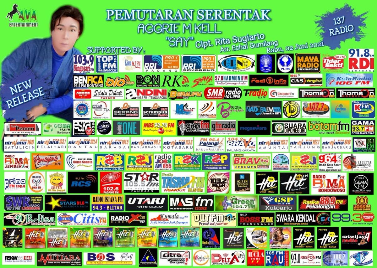 SwaramudaBDG's tweet photo. #PemutaranSerentakRadio
Np:@aggrie_m_k #Say
#PemutaranSerentak
#AGGRIEMKELL
#Single #DANGDUT #SAY
#AVA_ENTERTAINMENT
cc:@jalankarmel114 https://t.co/l0TmsLEjwq