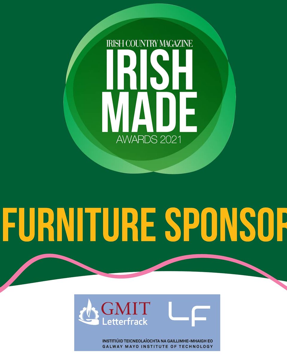 We are delighted to announce that #GMITLetterfrack are sponsoring the Furniture Category of the <a href="/IrishCountryMag/">Irish Country Magazine</a> Irish Made Awards for 2021. We encourage all our graduates to enter so that we can shine a light on the talented makers in Ireland. For info:
irishcountrymagazine.ie/awards/