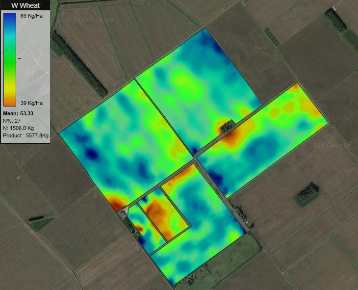 CWrightandSons's tweet photo. Interesting veiwing N Sensor data from product applied using absolute N for 2nd &amp; 3rd Dressings in wheat. 
Also interesting the different application rates applied. 

#nsensor #variableratenitrogen 

@PrecisionDec @Yara_UK @tommyfert https://t.co/AV0HHxQAFD