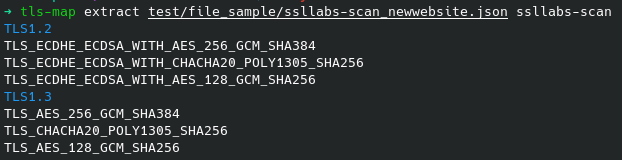 🇺🇸TLS map v1.2.0 Parse SSLyze, sslscan2, https://t.co/NevxGYX1XN ...