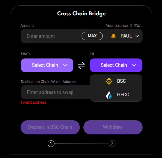 🎉🎉Great News!!!

☑️ $PAUL Cross-Chain Swap is Open on <a href="/chain_swap/">ChainSwap</a>  Now 🔥🔥🔥
☑️Paulers can easily access to cross-chain SWAP between #BSC and #HECO chain!!!

website: exchange.chainswap.com
#paulprotocol #oracle
