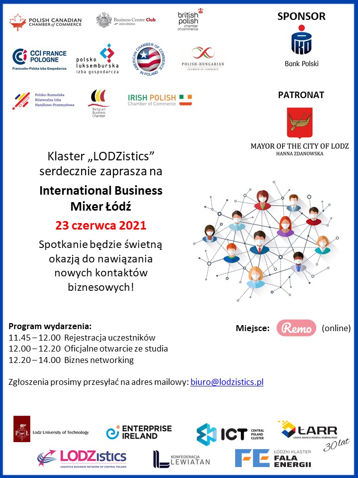 Zapraszamy na International Business Mixer Łódź - już 23 czerwca 2021 na platformie Remo