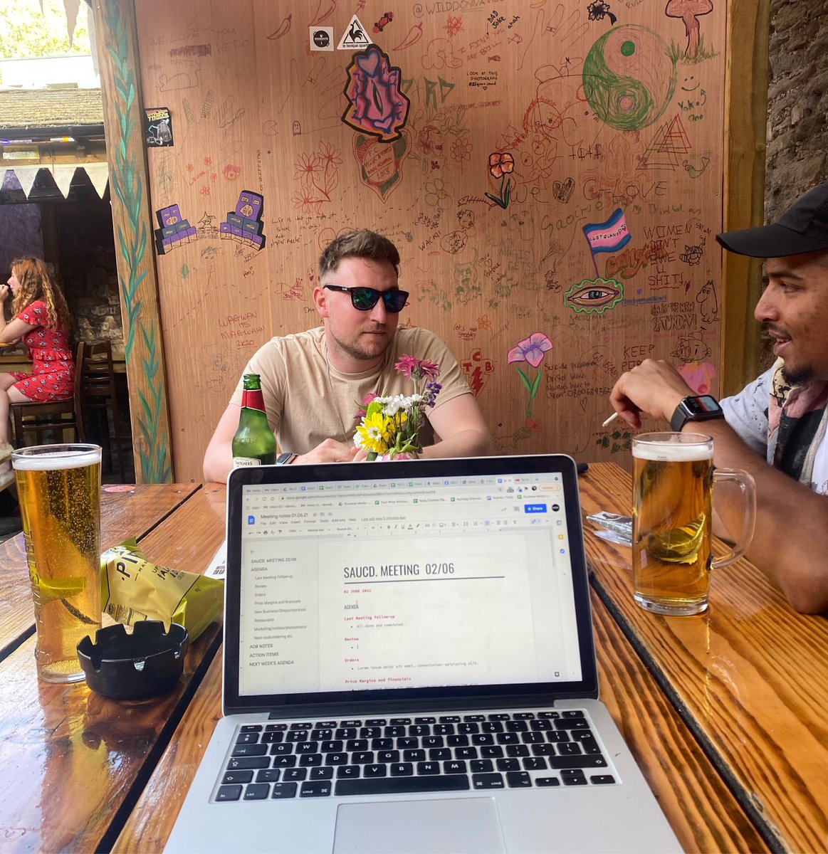 Saucd meetings always include beer! 🔥 This time we’re at <a href="/VolunteerTavern/">Volunteer Tavern</a> BIG THINGS PENDING...👀
