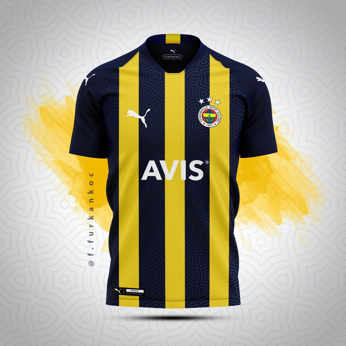 frkanovic's tweet photo. @ajansfenercom Daha iyisi yapılabilirdi. Puma logoları beyaz olsa daha iyi olurdu sanki ama yapılmış artık hayırlı olsun. Bu da benim yaptığım bi örnek. https://t.co/HaaVJA70Kc