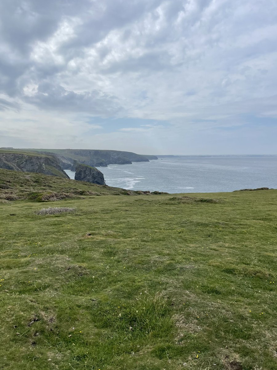 normana1965's tweet photo. Day 17 - Porthcothan to Newquay. The #tinytent survived the overnight storms and it’s still a bit hazy on the @swcoastpath https://t.co/6e02DTFtb1