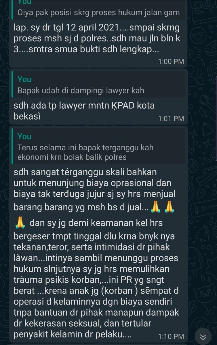 KojekRapBetawi's tweet photo. Untuk saat ini kasusnya sudah 3 bulan berjalan dan masuk polres bekasi, keluarga korban dibantu KPAD Bekas. Korban sampai harus operasi kelamin dan tertular penyakit kelamin pelaku!!!! Mari kita ada di barisan keluarga korban menuntut keadilan #kasusperkosaanbekasi https://t.co/5zgvjFpbiG