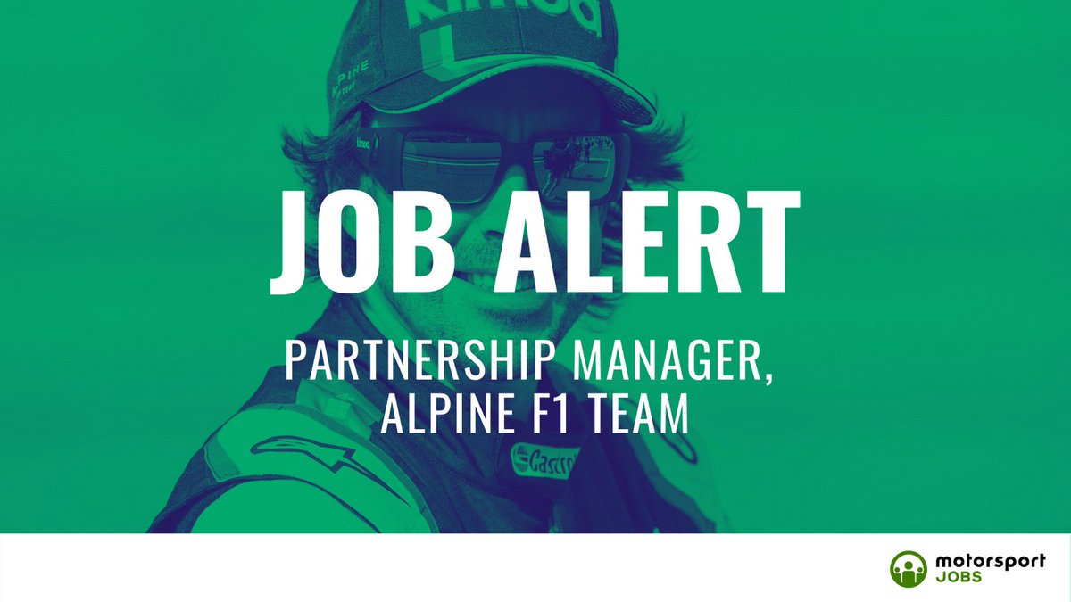 Motorsport_Jobs's tweet photo. Join @AlpineTeamF1 building F1 partnership sponsorship packages.
Apply: https://t.co/zypBiJBEZA
#motorsportjobs #motorsport #jobs #jobalert #autosport #jobsinmotorsport #F1 #Formula1 #partnerships #sales #partnershipsmanager #activation https://t.co/71ptPrYff5