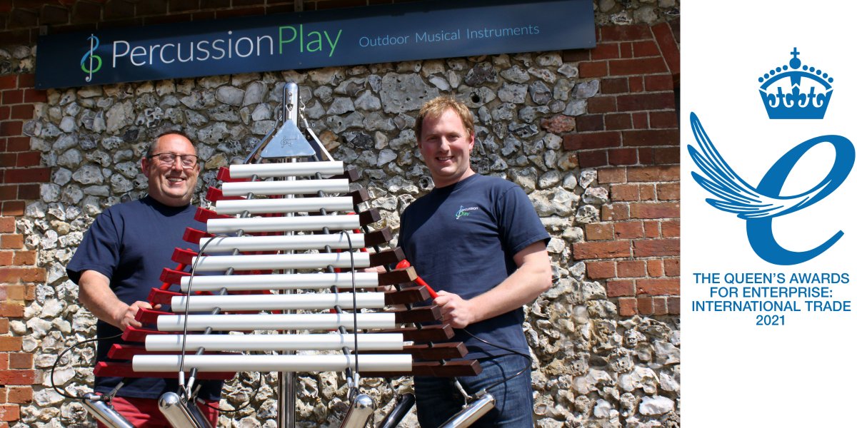 TheKingsAwards's tweet photo. โWe feel honoured to win a Queen's Award and delighted to receive such recognition of our business growth and success. We are very proud to know our outdoor musical instruments, manufactured here in Hampshire, are being enjoyed by communities across the globe." @percussionplays https://t.co/Qrhg0Smbtr