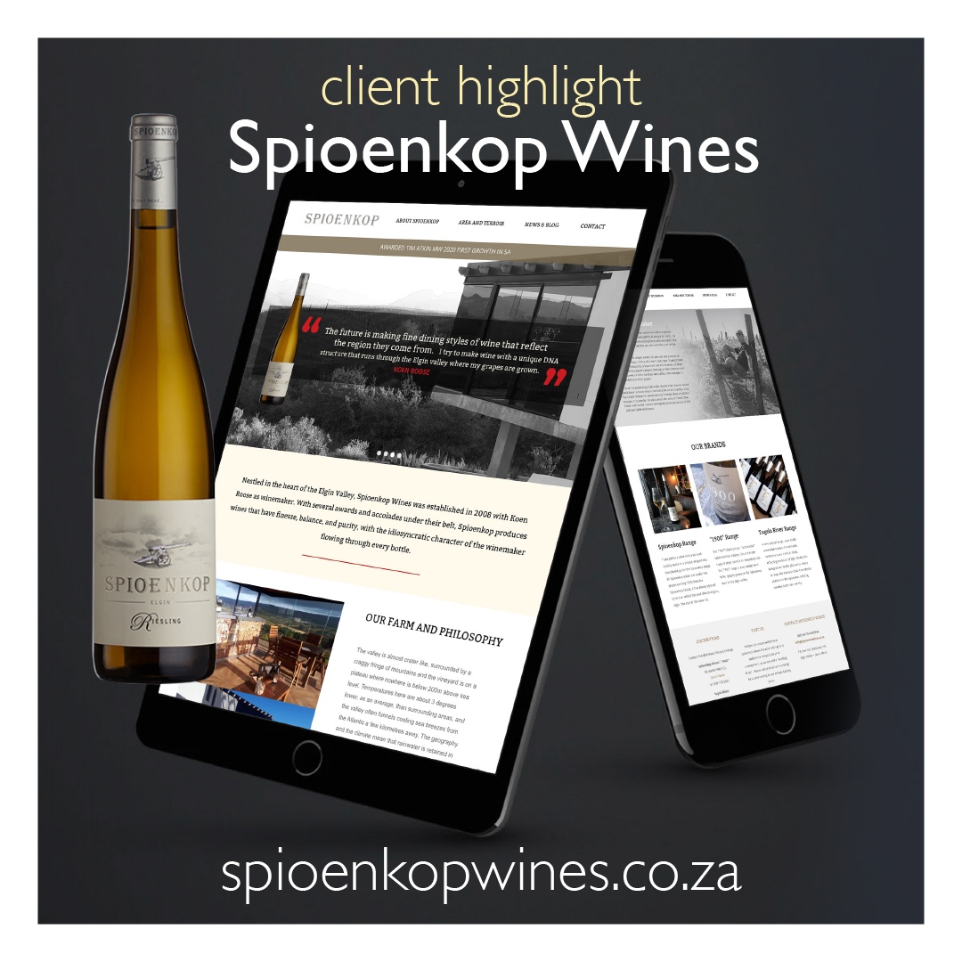 Spioenkop Wines - with Koen Roose as winemaker. Well known for Riesling, Chenin Blanc &amp; Pinotage.

Mindfield Design created the wine labels as well as the website and other marketing material. 
spioenkopwines.co.za

#webdesign #design #packaging #marketing #branding #winelabel