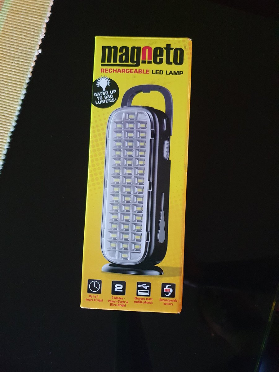 sheilamapesh's tweet photo. @TheAgenda_SABC @DesireeChauke Good morning Desiree, as requested a pic of the #Magneto #Rechargable #Led #Lamp🤗 https://t.co/twm6j97175