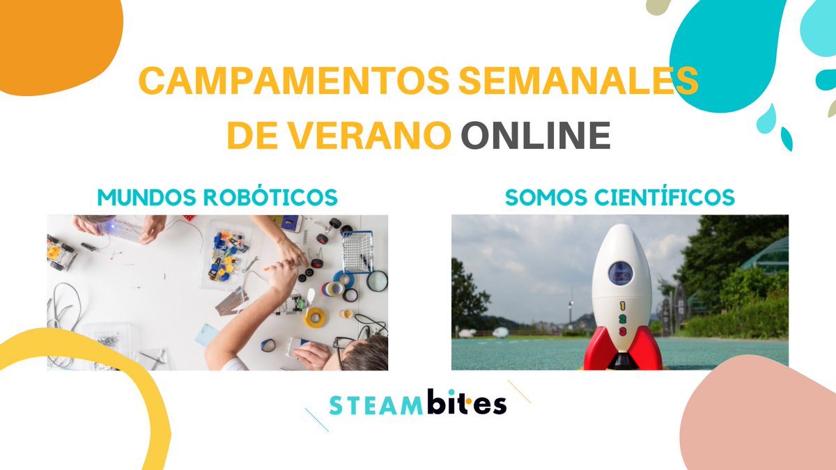¡Apúntate a nuestros campamentos online este verano y recibe tu kit en casa!

Más info en steambit.es