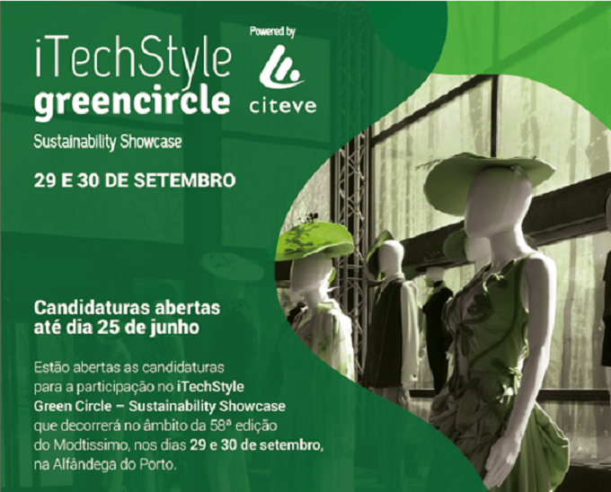 INPIPT's tweet photo. #iTechStyle green circle' - 'Sustainable Showcase'
No âmbito 58ª ed. do #moditissimo.
@CITEVE parceria com ASM . 29-30 set, Alfândega do Porto.
Inscrições abertas até 25 jun.
#sustentabilidade #têxteis #economiacircular #associaçãoselectivamoda
https://t.co/htm2oNKPoa https://t.co/xKxPLCycb1