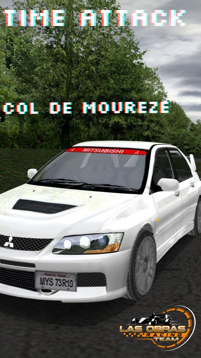 LasObrasRacing's tweet photo. 📣TIME ATTACK
🔴 Durante 20 días podéis intentar hacer el mejor tiempo en el tramo de Col de Moureze con un Mitsubishi Evo IX.
‼️ Servidor abierto. https://t.co/gtkLFXW9cG