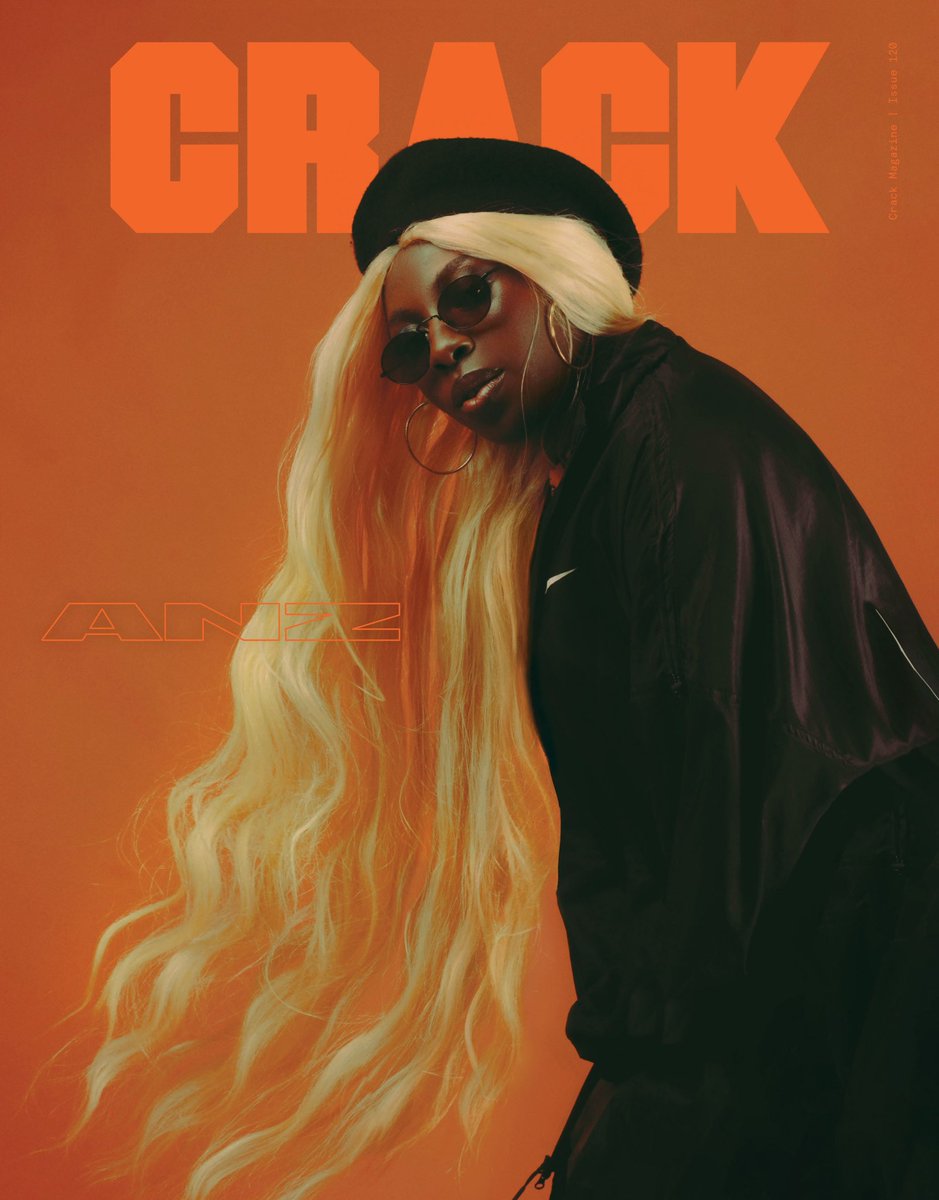 👱🏿‍♀️✨ covergirl ✨👱🏿‍♀️ a mid-swoosh blonde moment, for issue 120 of @CrackMagazine. my first cover, wild!!! crackm.ag/AnzCover 🍊🧡