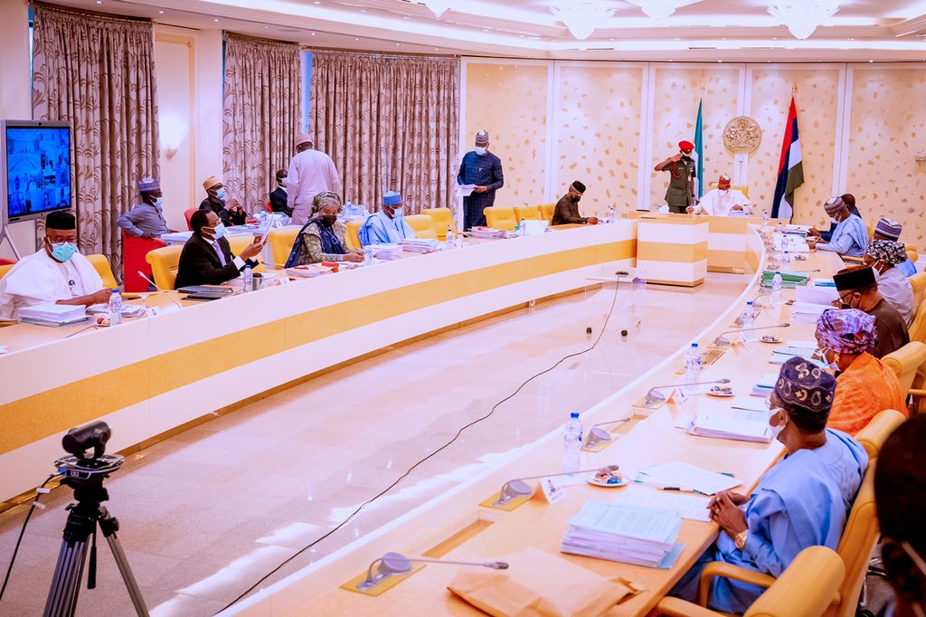 President <a href="/MBuhari/">Muhammadu Buhari</a> is currently presiding over this week’s Federal Executive Council (FEC) Meeting at the First Lady’s Conference Hall, the State House, Abuja.