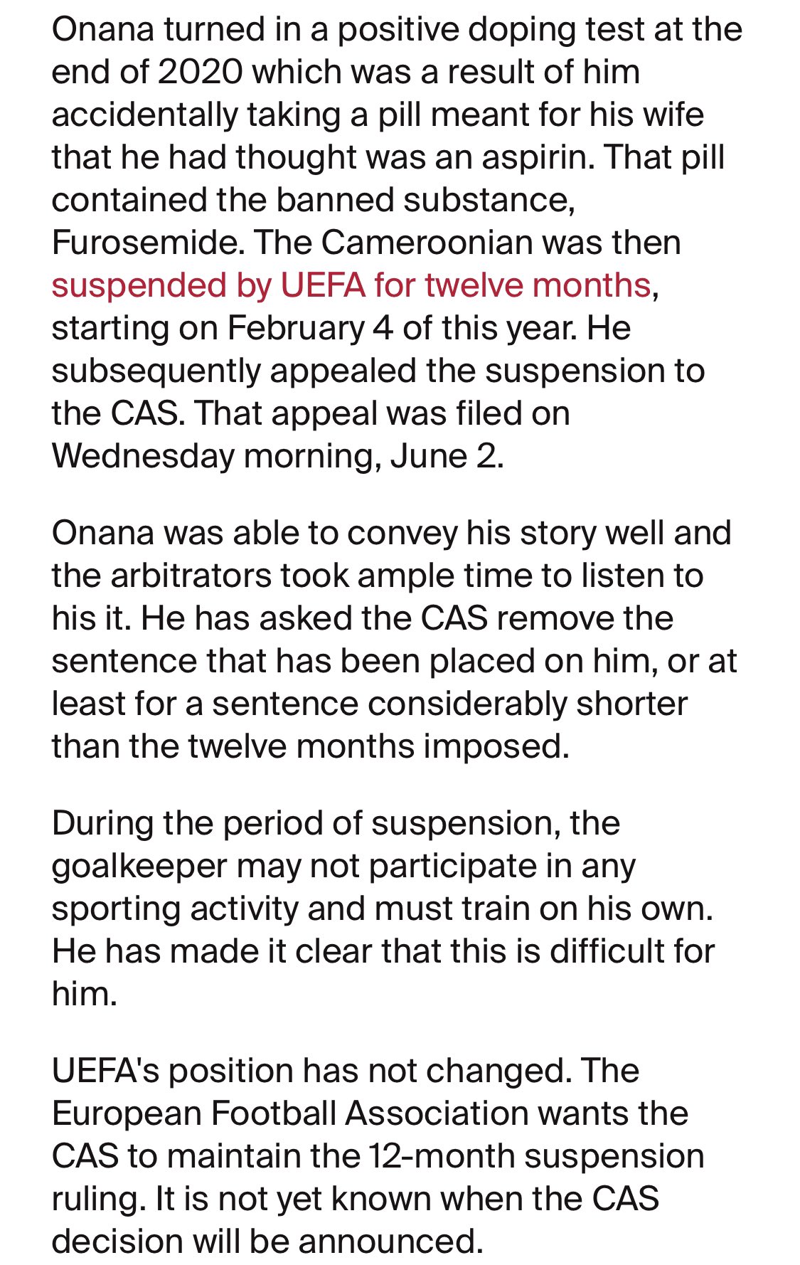 Fabrizio Romano Official Statement From Ajax To Explicate Andre Onana S Suspension Situation Arsenal Are Interested In Signing Him On A Permanent Deal Talks Ongoing Since January But Cas Final Fabrizio Romano Official Statement From Ajax To Explicate Andre Onana S Suspension Situation Arsenal Are Interested In Signing Him On A Permanent Deal Talks Ongoing Since January But Cas Final