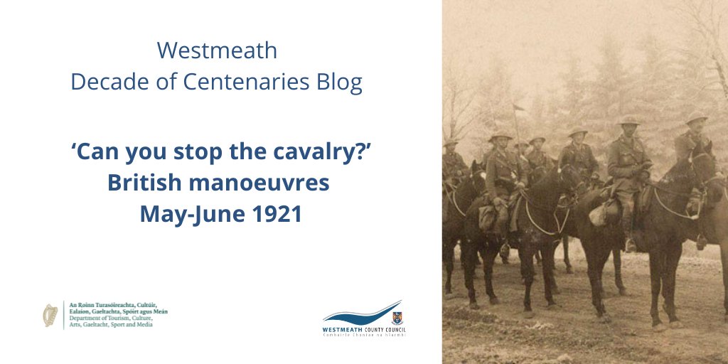 westmeathcoco's tweet photo. Learn about a British cavalry sweep across Westmeath and the Midlands in May-June 1921 in our latest #DecadeOfCentenaries blogpost by @paolohughes

https://t.co/wvV5HtLgro

Our Historian in Residence programme is supported by @DeptCulturelRL 

#YourCouncil #Westmeath https://t.co/cOP9FUNPJq