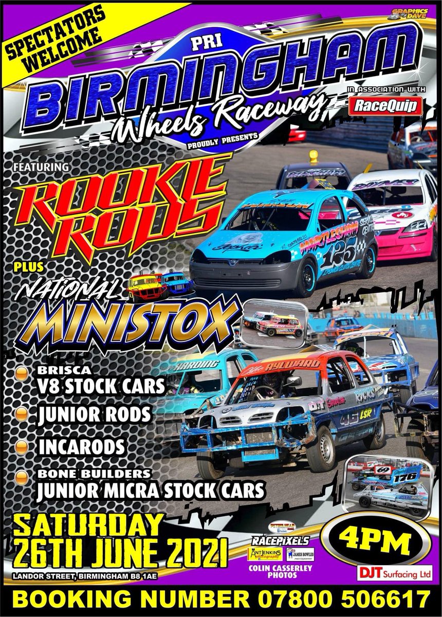 We have some great meetings coming your way over the next few weeks! 

Tickets for 5th &amp; 12th June are NOW ON SALE on our online ticket shop! 

The other 2 events tickets will be going on sale from 6:00pm tonight!

#PRI #Birminghamwheels #OvalRacing