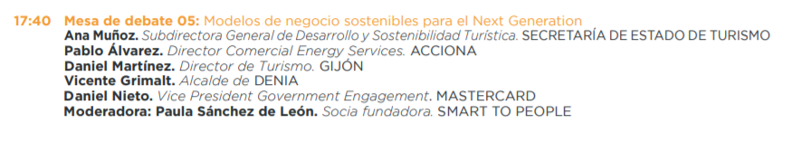 AMETIC_es's tweet photo. 🟢5ª Mesa #DT2021: Modelos de negocio sostenibles para el Next Generation
🔹Ana Muñoz @TurismoEspGob
🔹Pablo Álvarez @ACCIONA
🔹Daniel Martínez @GijonTurismo
🔹Vicente Grimalt @ayto_denia
🔹Daniel Nieto @MastercardES
🗣️Paula Sánchez de León #SmartToPeople
https://t.co/KMSTjNAooV https://t.co/5nUSPgYqFN