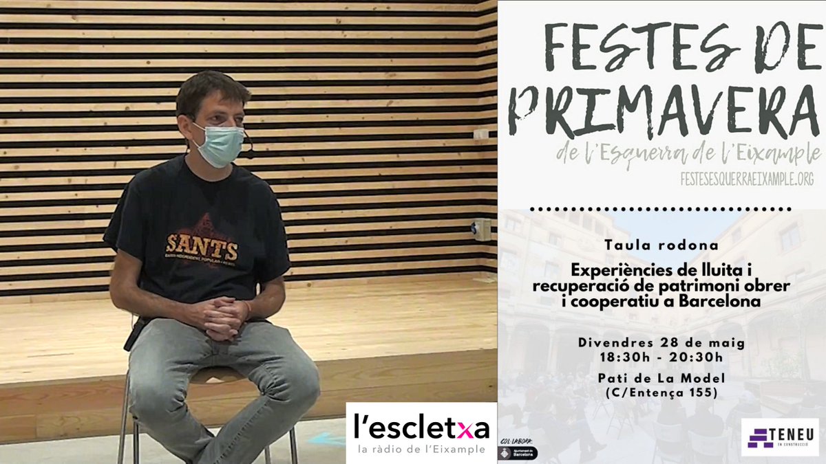 🔴Ja teniu pujada la Taula Rodona "Experiències de lluita i recuperació de patrimoni obrer i cooperatiu a Barcelona" 

🗣️Impartida per la <a href="/Lleialtat/">Lleialtat Santsenca</a> i organitzada per @AteneuEixEsq a La Model durant les Festes de Primavera de l'Esquerra de l'Eixample

👉youtu.be/SnXNb4N45dY