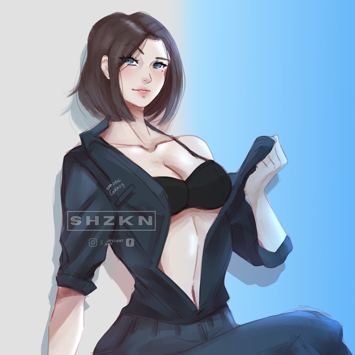 Shizukana Commissions Open I Guess It Has All Come Down To This Here S My Take On Samsung S New Assistant Samanthasamsung Samsung Samsungassistant Samsunggirl Art Artist Artwork Digitalart