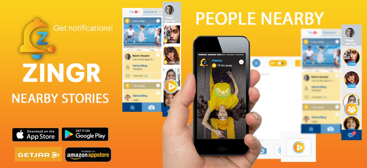 #ZINGR nearby stories as alternative to #snapchat #snapchatstories #instagramstories #instagram