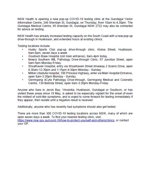 NSW Health tweet media