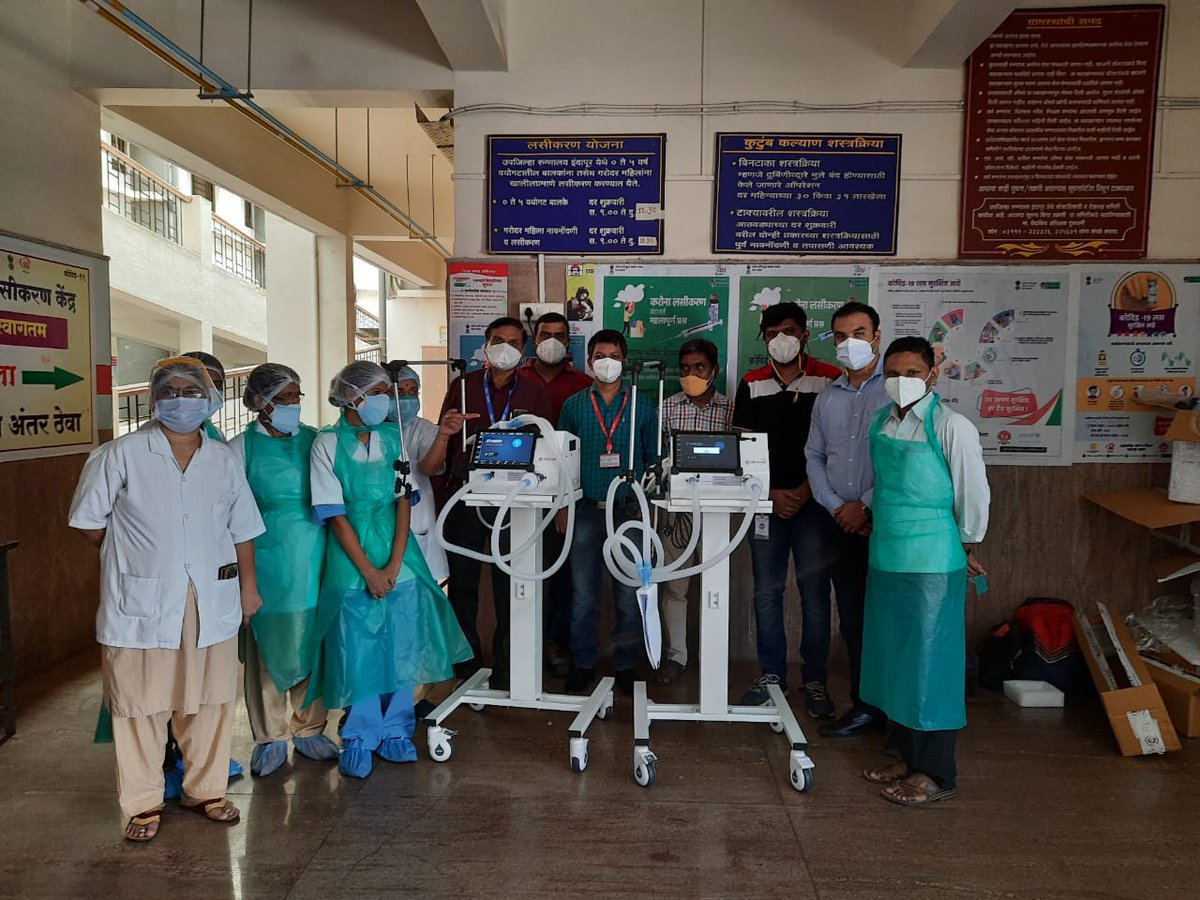 cydaindia25's tweet image. Today with the support of @CSR_Persistent handed over 2 ventilators to Sub District Hospital Indapur for Children&apos;s ward. 
@CMOMaharashtra
@AjitPawarSpeaks
@rajeshtope11
 
#cydaindia #persistentfoundation #Covid19India #fightagainstcoronavirus