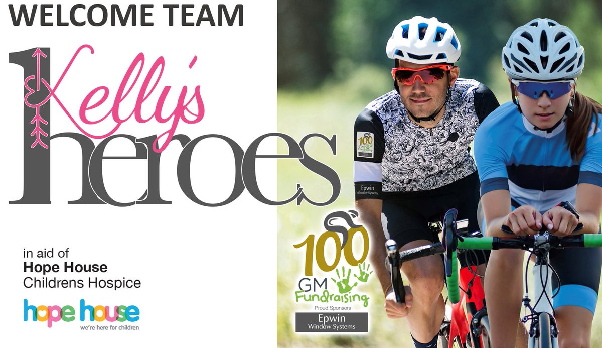 We are delighted that Team @ourkellymatters has signed up for the #GMF100 Charity Cycling Challenge 🚴‍♀️taking place on 8th August, 2021.  Great to have you with us &amp; appreciate your support for @HopeHouseKids  #forthekids 
gmfundraising.co.uk/events/the-gmf…