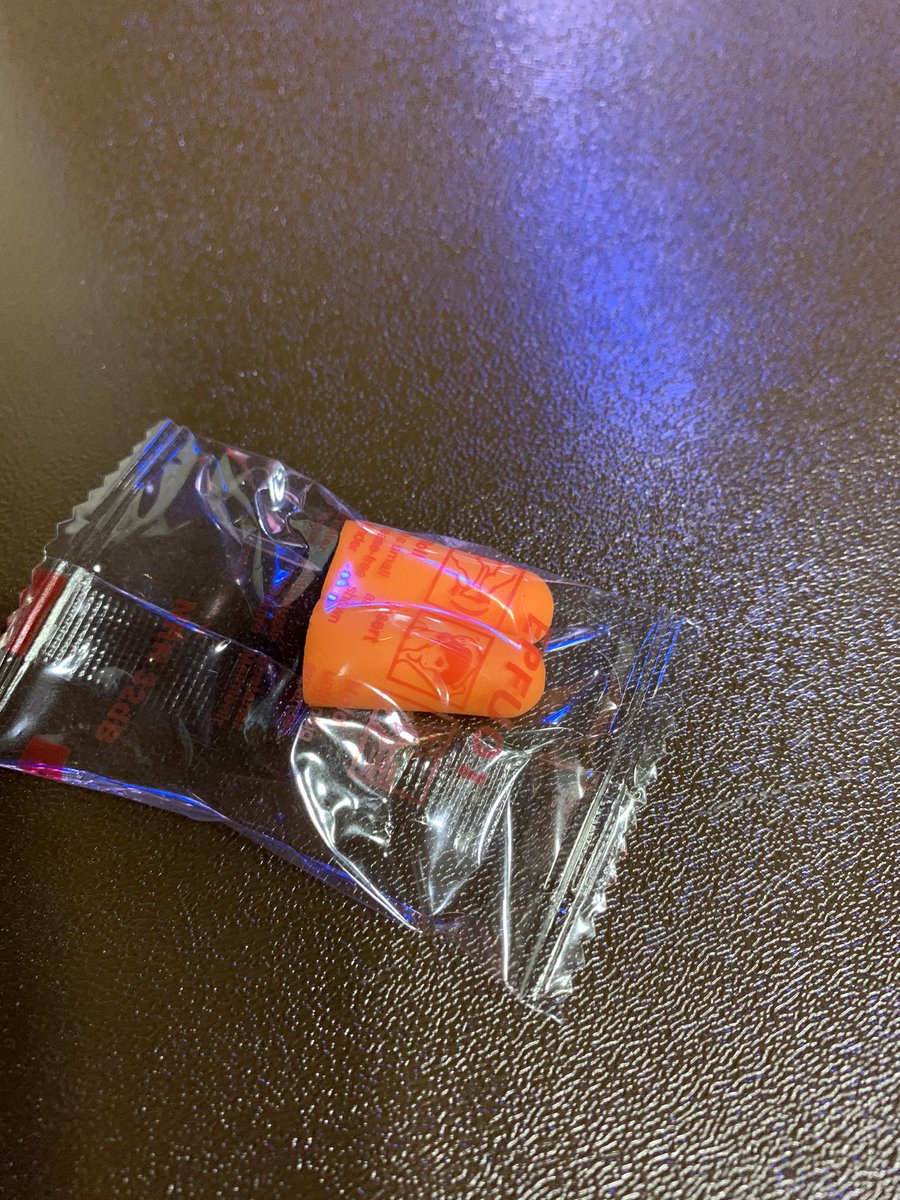 Pjayclark's tweet photo. Always a good sign when we are furnished ear plugs at the @arkansasumc #livewithlight #arumc https://t.co/qE4NG95oKQ